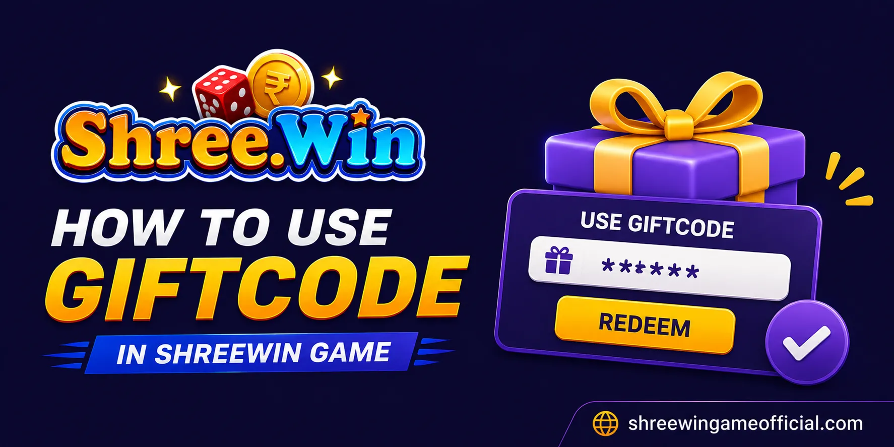 How to redeem a ShreeWin gift code in the rewards screen